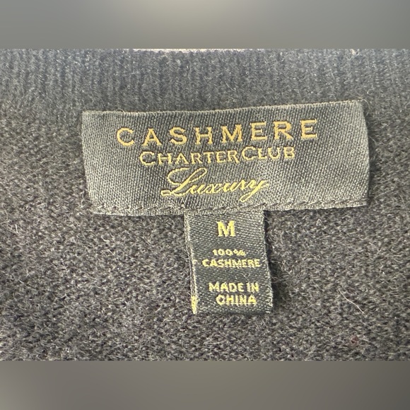 Cashmere Charter Club Luxury Black V-neck Cashmere Sweater Top Capsule Soft - Picture 4 of 7